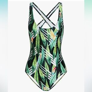 Cupshe Tropical One Piece Swimsuit - Size Small